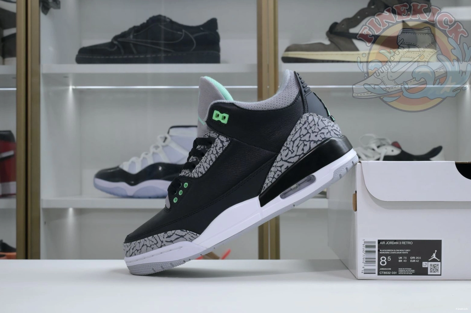 Green Jordan Glow 3 Air 0726